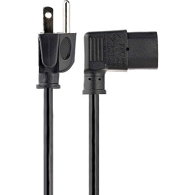 StarTech 3ft Power Cord, Nema 5-15p To Angled C13 (PXT101L3)