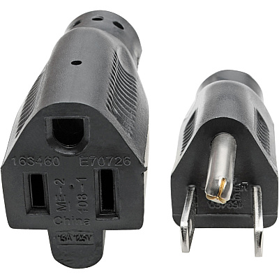 Eaton Tripp Lite Series Power Extension Cord, NEMA 5-15P to NEMA 5-15R - Heavy-Duty, 15A, 120V, 14 AWG, 15 ft. (4.57 m), Black (P024015)
