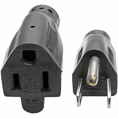 Eaton Tripp Lite Series Power Extension Cord, NEMA 5-15P to NEMA 5-15R - Heavy-Duty, 15A, 120V, 14 AWG, 15 ft. (4.57 m), Black (P024015)