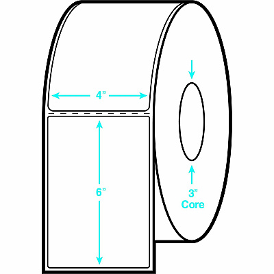 Avery Industrial Direct Thermal Labels, Permanent Adhesive, 4" x 6" , 1 Roll, 3" Core (AVE4131)