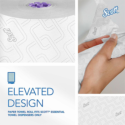 Scott Essential High Capacity Hard Roll Paper Towels with Absorbency Pockets (KCC02001)