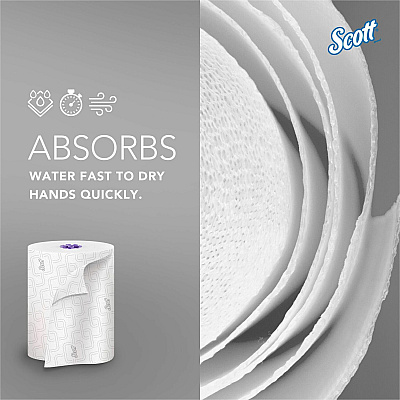 Scott Essential High Capacity Hard Roll Paper Towels with Absorbency Pockets (KCC02001)