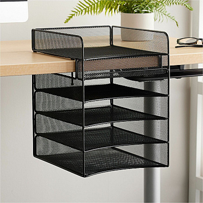 Safco Onyx Horizontal Hanging Desktop Storage (SAF3240BL)