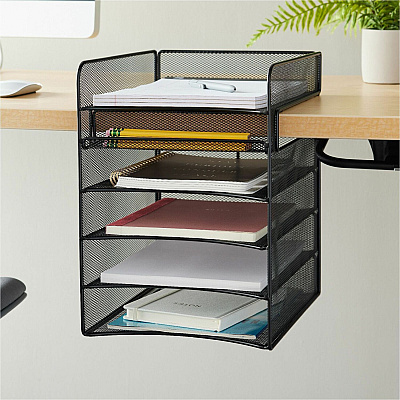 Safco Onyx Horizontal Hanging Desktop Storage (SAF3240BL)