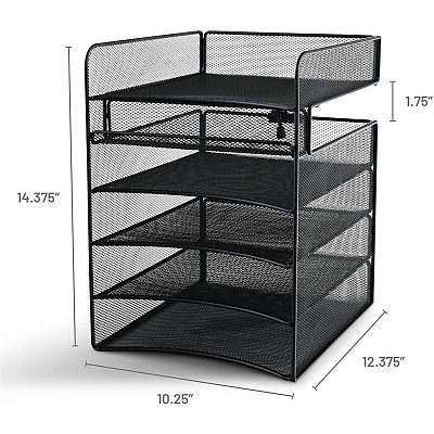Safco Onyx Horizontal Hanging Desktop Storage (SAF3240BL)