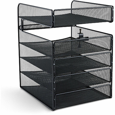 Safco Onyx Horizontal Hanging Desktop Storage (SAF3240BL)