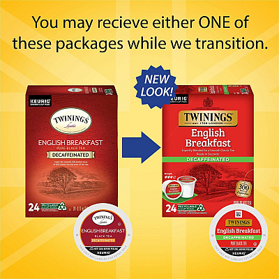 TWININGS Decaf English Breakfast Black Tea K-Cup (TWG08757)