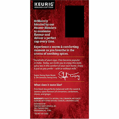 TWININGS Chai Flavoured Black Tea K-Cup (TWG09954)