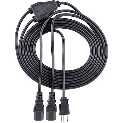 StarTech 10ft Power Y Cord, Nema 5-15p To 2x C13 (PXT101Y10)