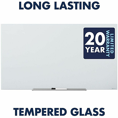Quartet InvisaMount Magnetic Glass Dry-Erase Board (QRTG8548IMW)