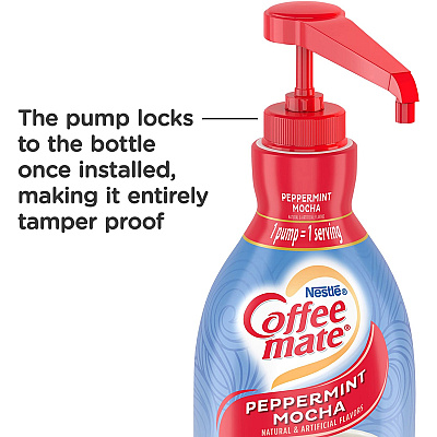 Coffee-mate Coffee-mate Peppermint Mocha Liquid Creamer Pump Bottle - Gluten-Free (NES29600)