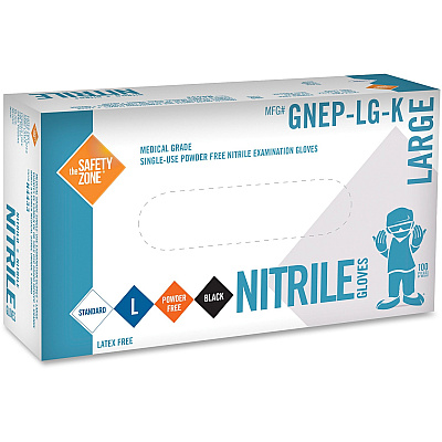 Safety Zone Medical Nitrile Exam Gloves (SZNGNEPLGK)