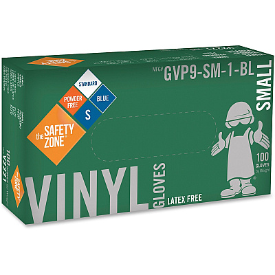 Safety Zone General-purpose Powder-free Vinyl Gloves (SZNGVP9SM1BL)