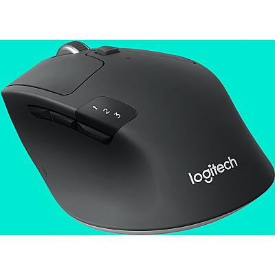 Logitech M720 Triathlon Multi-Device Wireless Mouse, Bluetooth, USB Unifying Receiver, 1000 DPI, 8 Buttons, 2-Year Battery, Compatible with Laptop, PC, Mac, iPadOS - Black (910004790)