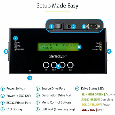 StarTech Duplicator / Eraser - 2.5/3.5" Sata/sas (SATSASDUPE11)