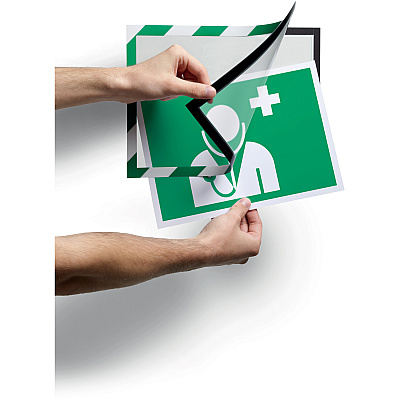 Durable DURAFRAME SECURITY Self-Adhesive Magnetic Letter Sign Holder (DBL4770131)