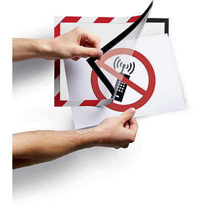 Durable DURAFRAME SECURITY Self-Adhesive Magnetic Letter Sign Holder (DBL4770132)