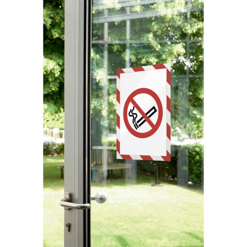 Durable DURAFRAME SECURITY Self-Adhesive Magnetic Letter Sign Holder (4770132)