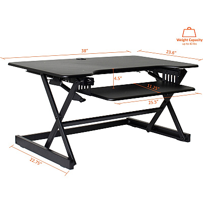 Lorell Deluxe Adjustable Desk Riser (LLR99759)