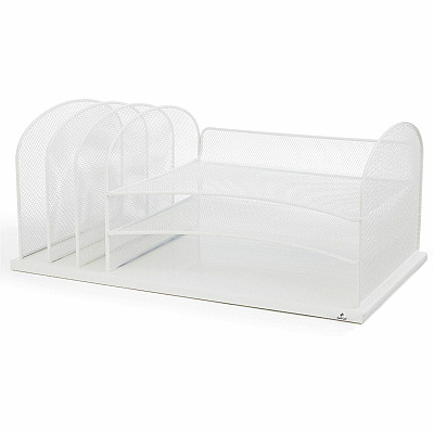 Safco Onyx 3 Tray/3 Upright Section Desk Organizer (SAF3254WH)