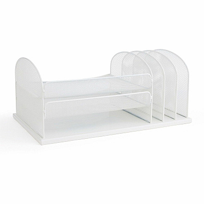 Safco Onyx 3 Tray/3 Upright Section Desk Organizer (SAF3254WH)