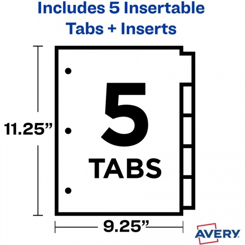 Avery Big Tab Pocket Plastic Insertable Dividers - Fashion Designs (07714)