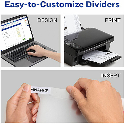 Avery Big Tab Plastic Dividers with Pockets, 5-Tab (07714