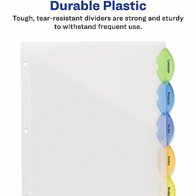 Avery Insertble Style Edge Plastic Pocket Dividers (AVE11292)