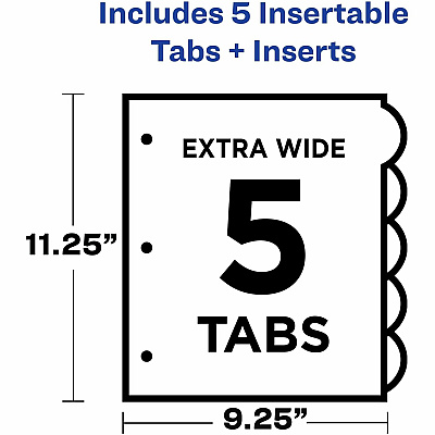 Avery Insertble Style Edge Plastic Pocket Dividers (AVE11292)