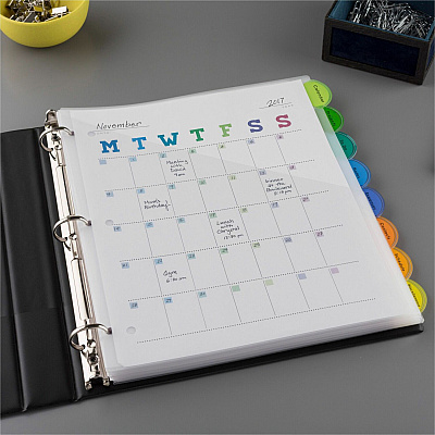 Avery Insertable Style Edge Plastic Dividers with Pockets, 8-tab (AVE11293)