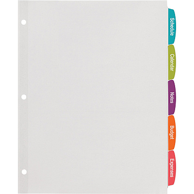 Avery Big Tab Printable White Label Dividers (AVE14434)