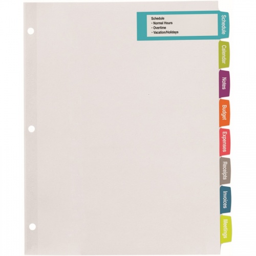 Avery Big Tab Printable Large White Dividers with Easy Peel, 8 Tabs (14441)