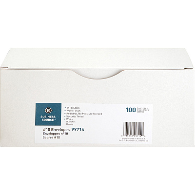 Business Source No. 10 Peel-to-seal Security Envelopes (BSN99714)