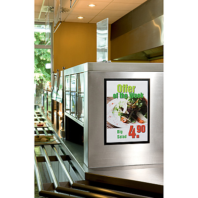 Durable DURAFRAME Self-Adhesive Magnetic Tabloid Sign Holder (DBL476901)