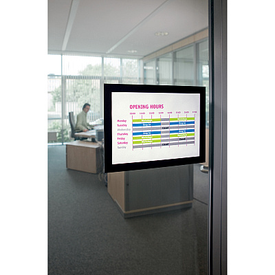 Durable DURAFRAME Self-Adhesive Magnetic Half-Letter Sign Holder (DBL491301)