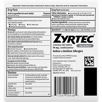 Zyrtec Allergy Tablets (JOJ20436)