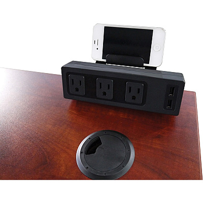 Lorell Under Desk AC Power Center with USB Charger (LLR33993)