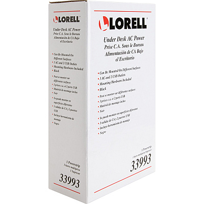 Lorell Under Desk AC Power Center with USB Charger (LLR33993)
