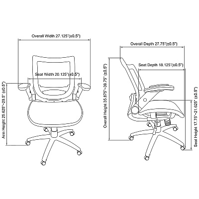Lorell Mid-Back Task Chair (LLR60316)