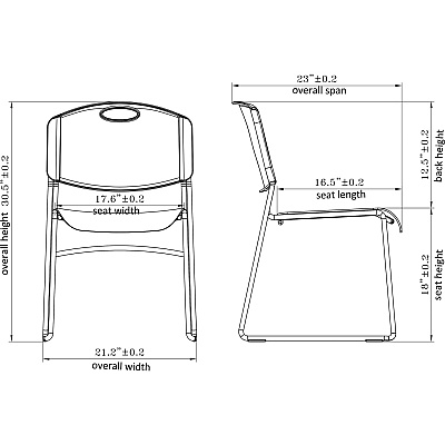 Lorell Heavy-duty Standard-height Stack Chairs (LLR62528)
