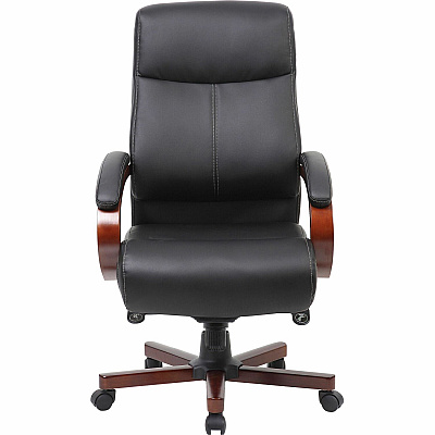 Lorell Executive High-Back Wood Finish Office Chair (LLR69531)