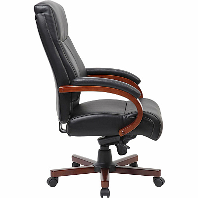 Lorell Executive High-Back Wood Finish Office Chair (LLR69531)