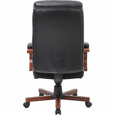 Lorell Executive High-Back Wood Finish Office Chair (LLR69532)