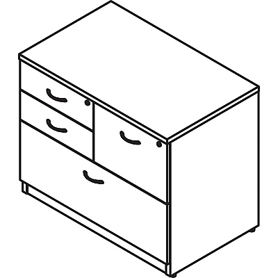 Lorell Essentials Series Box/Box/File Lateral File (LLR69540)