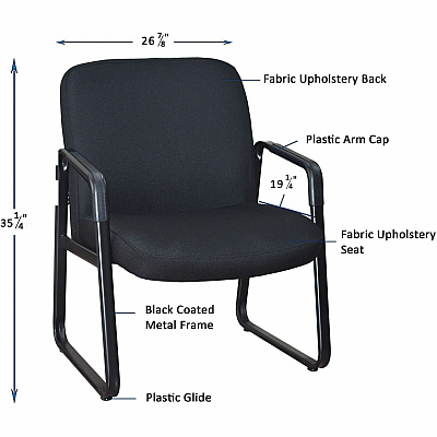 Lorell Big & Tall Upholstered Guest Chair (LLR84586)
