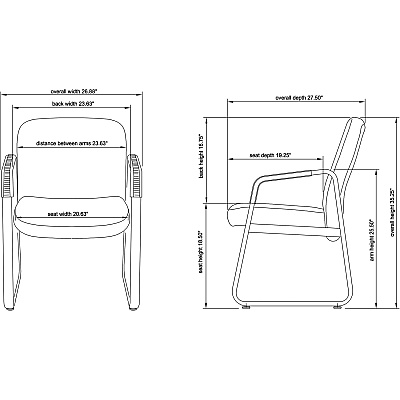 Lorell Big & Tall Upholstered Guest Chair (LLR84587)