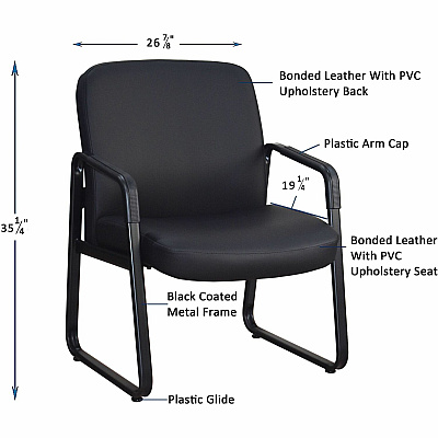 Lorell Big & Tall Upholstered Guest Chair (LLR84587)
