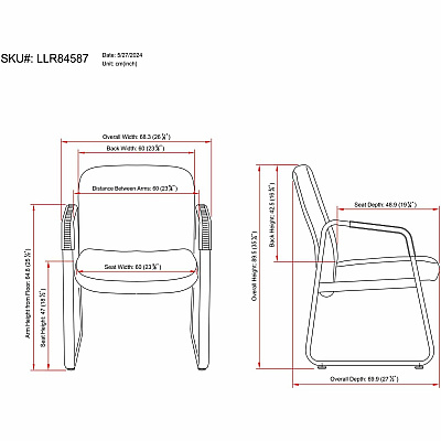 Lorell Big & Tall Upholstered Guest Chair (LLR84587)