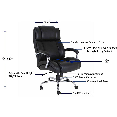 Lorell Big & Tall Chair with UltraCoil Comfort (LLR99845)