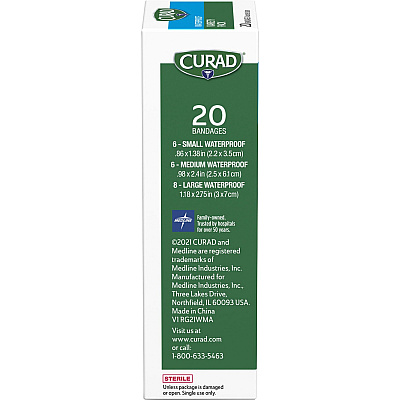 Curad Assorted Waterproof Transparent Bandages (MIICUR5108)